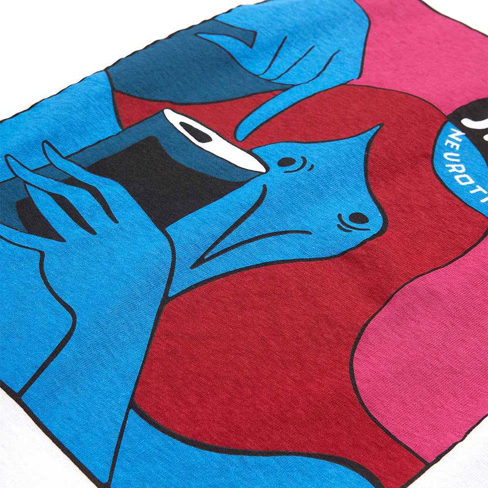 by parra 45450 neurotic comic t shirt white