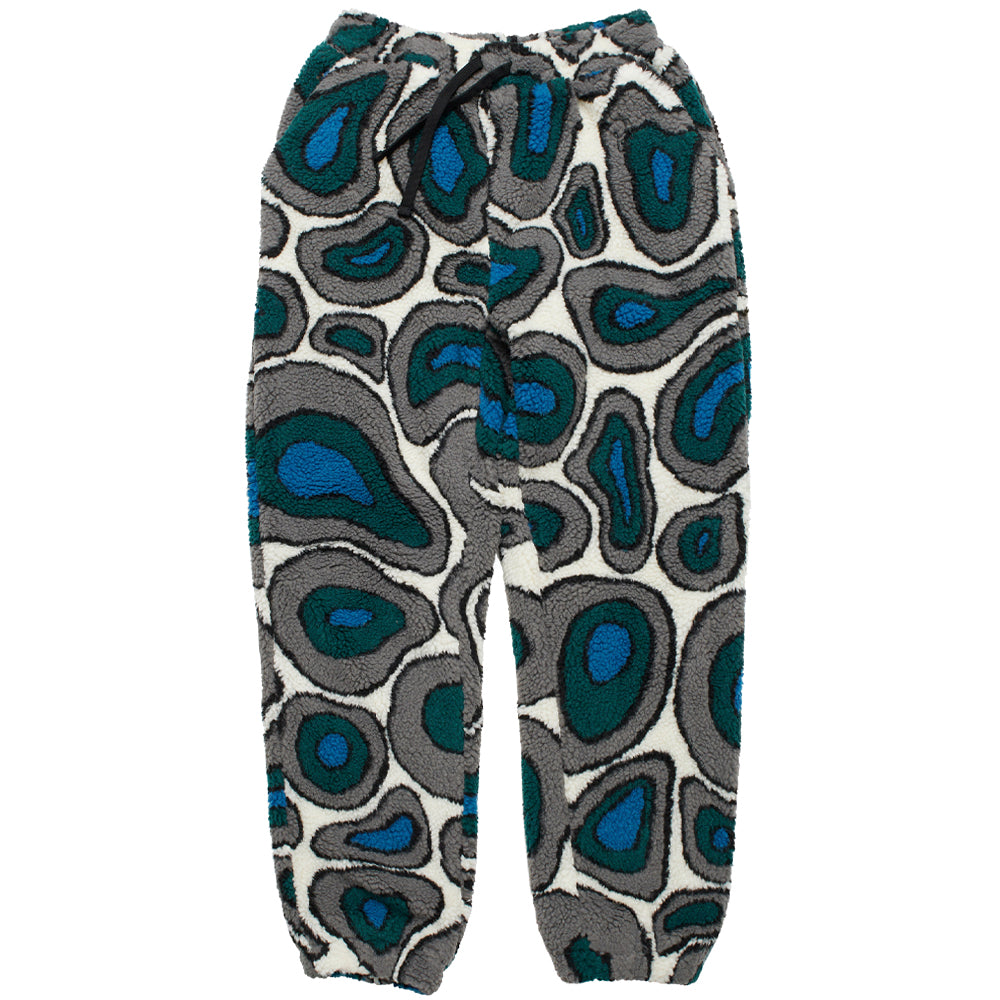 by parra 48440 amethist geode polar fleece pants stone blue