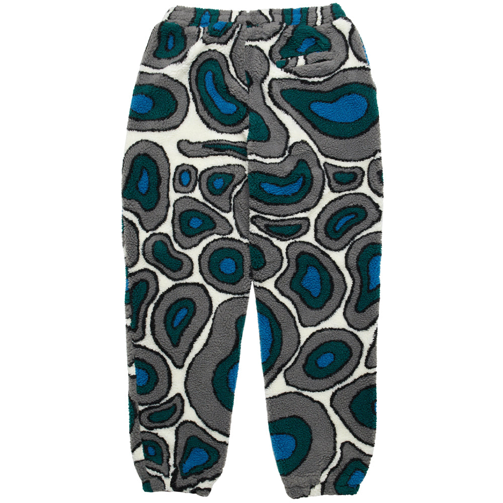 by parra 48440 amethist geode polar fleece pants stone blue