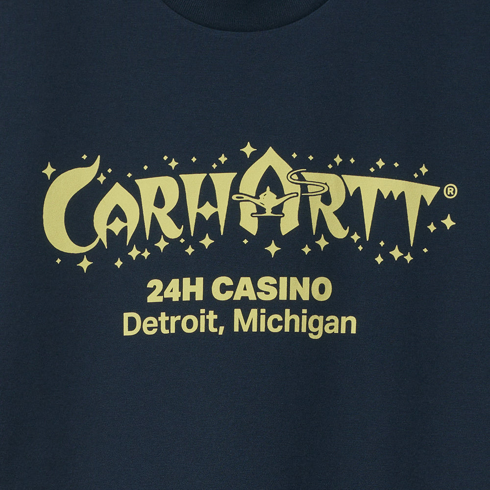 carhartt wip i030171 0u3 xx ss casino t shirt mizar soft yellow