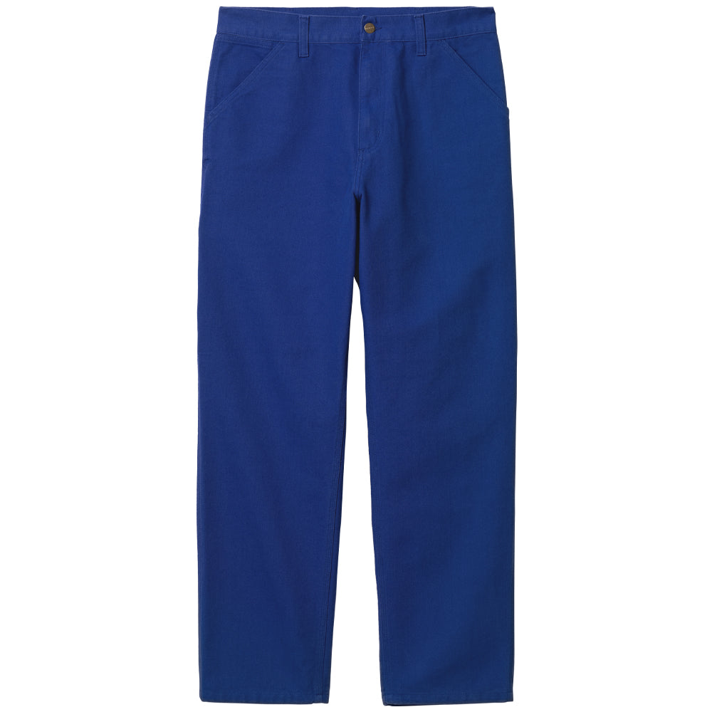 carhartt wip i031497 1cx 02 single knee pant lazurite rinsed
