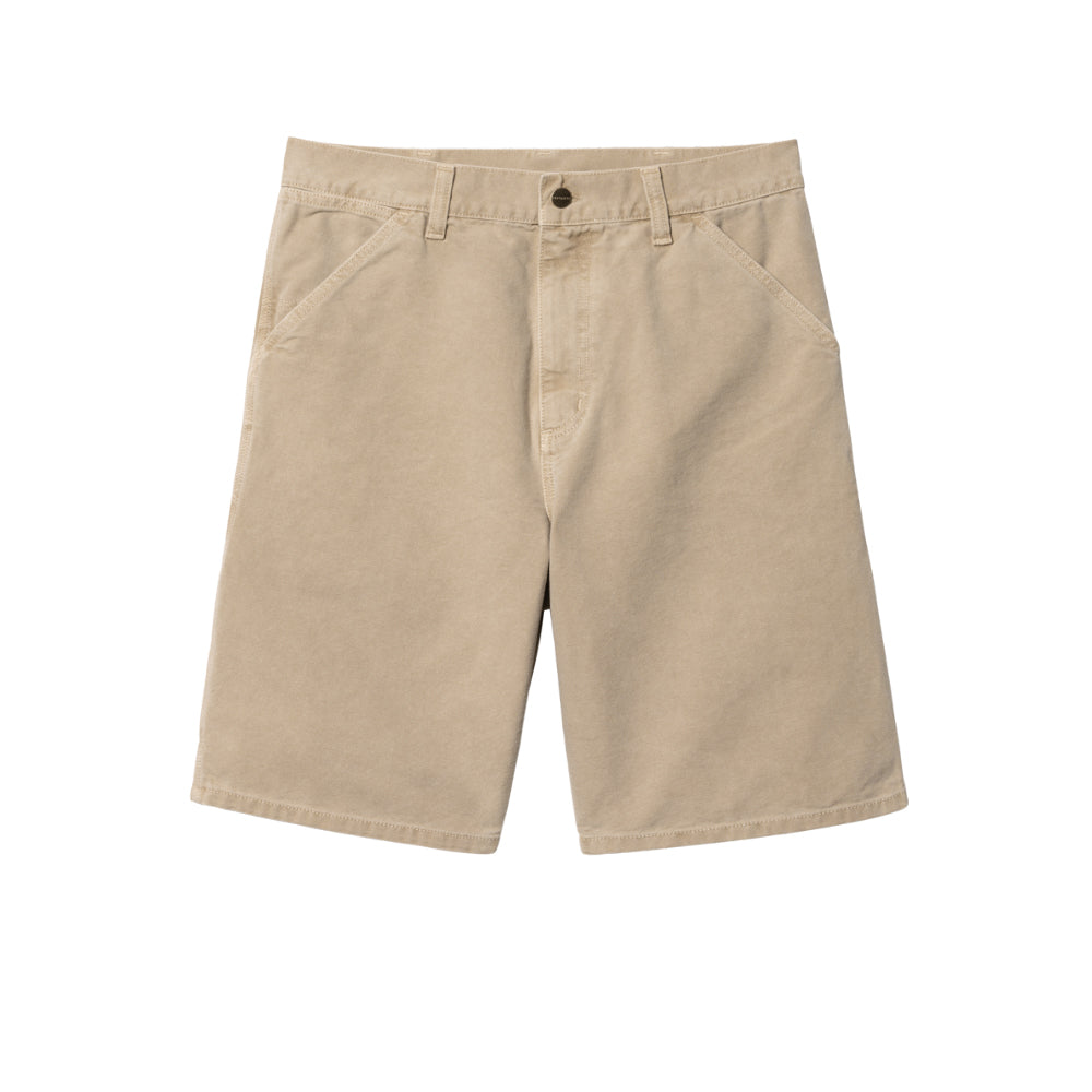 carhartt wip i031498 07e fh single knee short dusty h brown faded