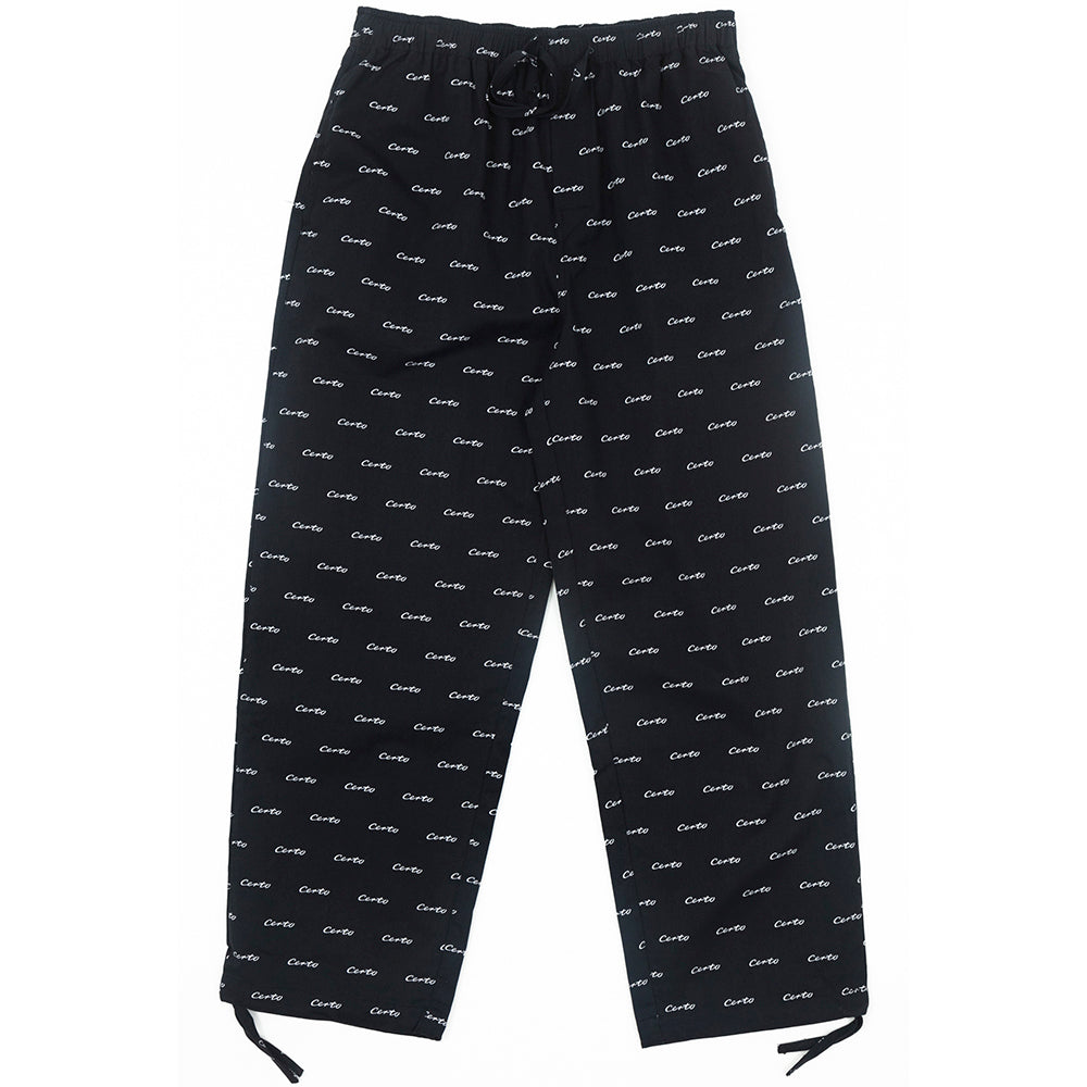 certo lps001 logo pant black white print