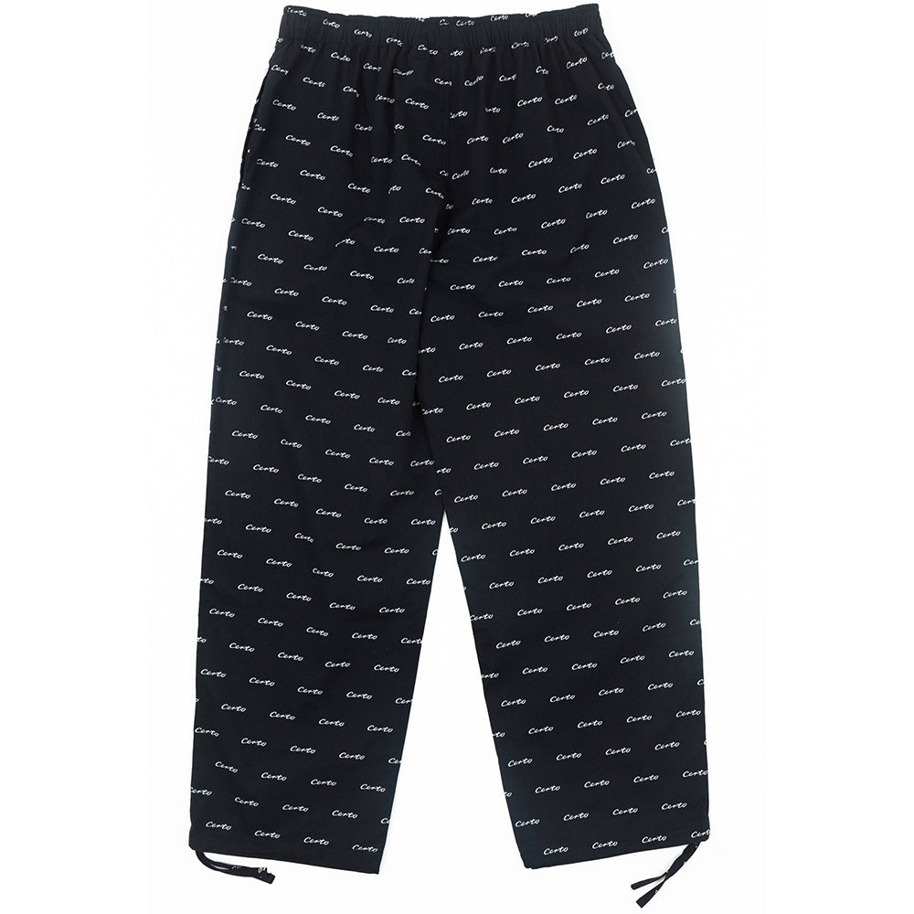 certo lps001 logo pant black white print