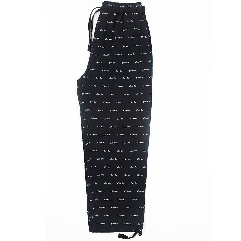 certo lps001 logo pant black white print
