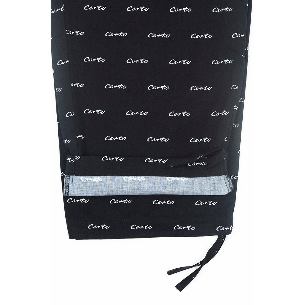certo lps001 logo pant black white print