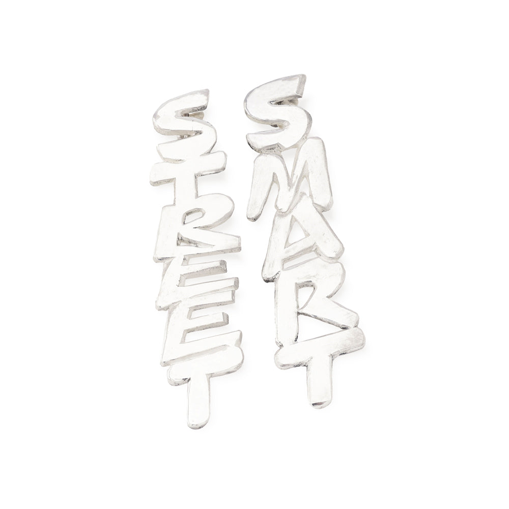 doryphoros street smart earrings In 925 Silver handcarved