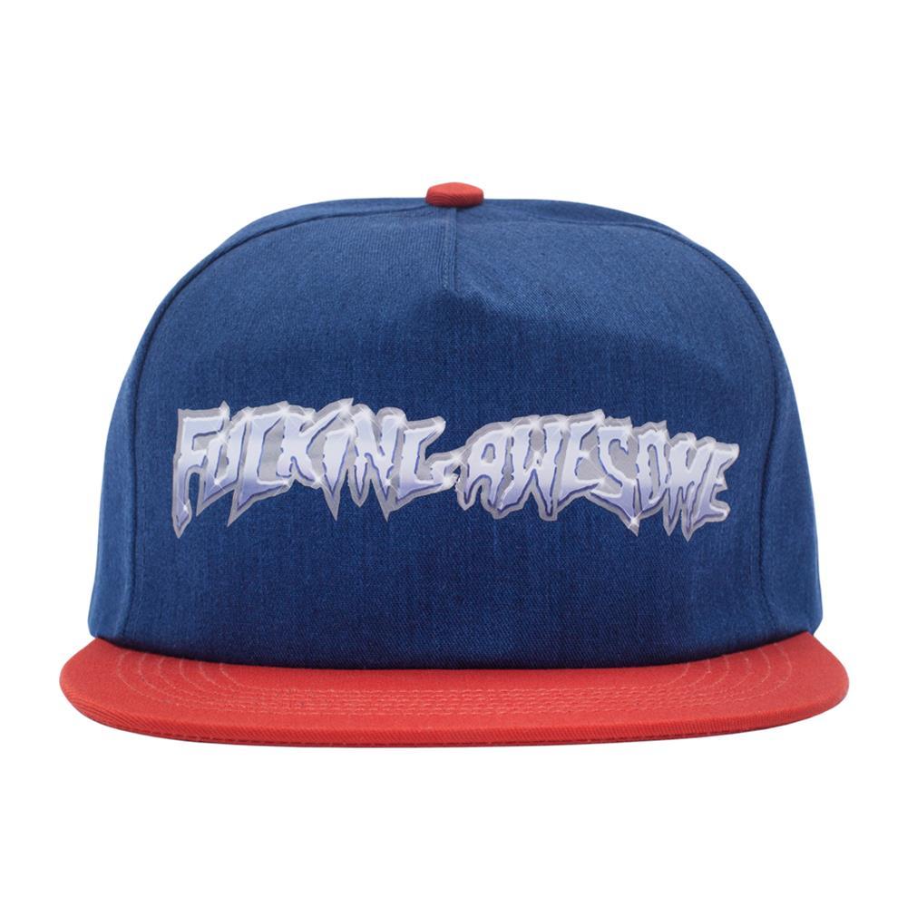 fucking awesome p704089 chrome 5 panel cap navyred