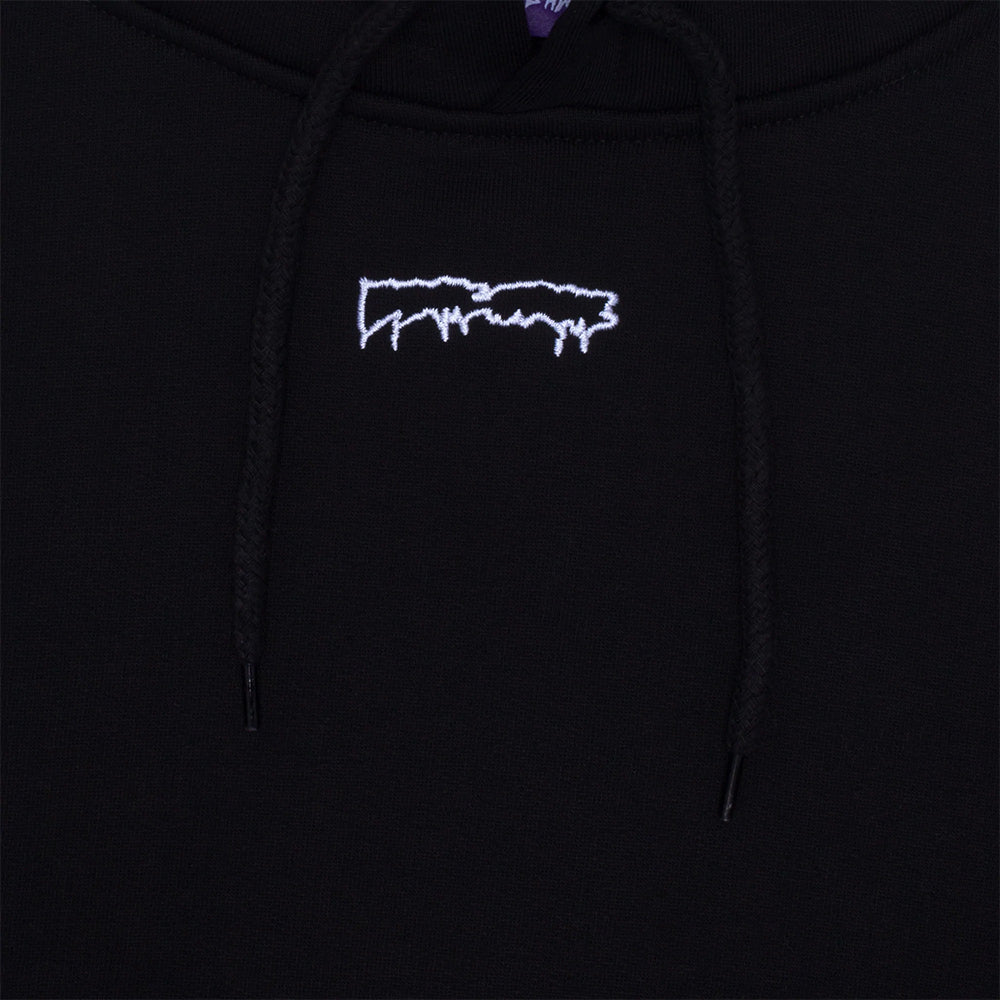 FUCKING AWESOME FUCKING AWESOME OUTLINE DRIP LITTLE LOGO HOOD // BLACK