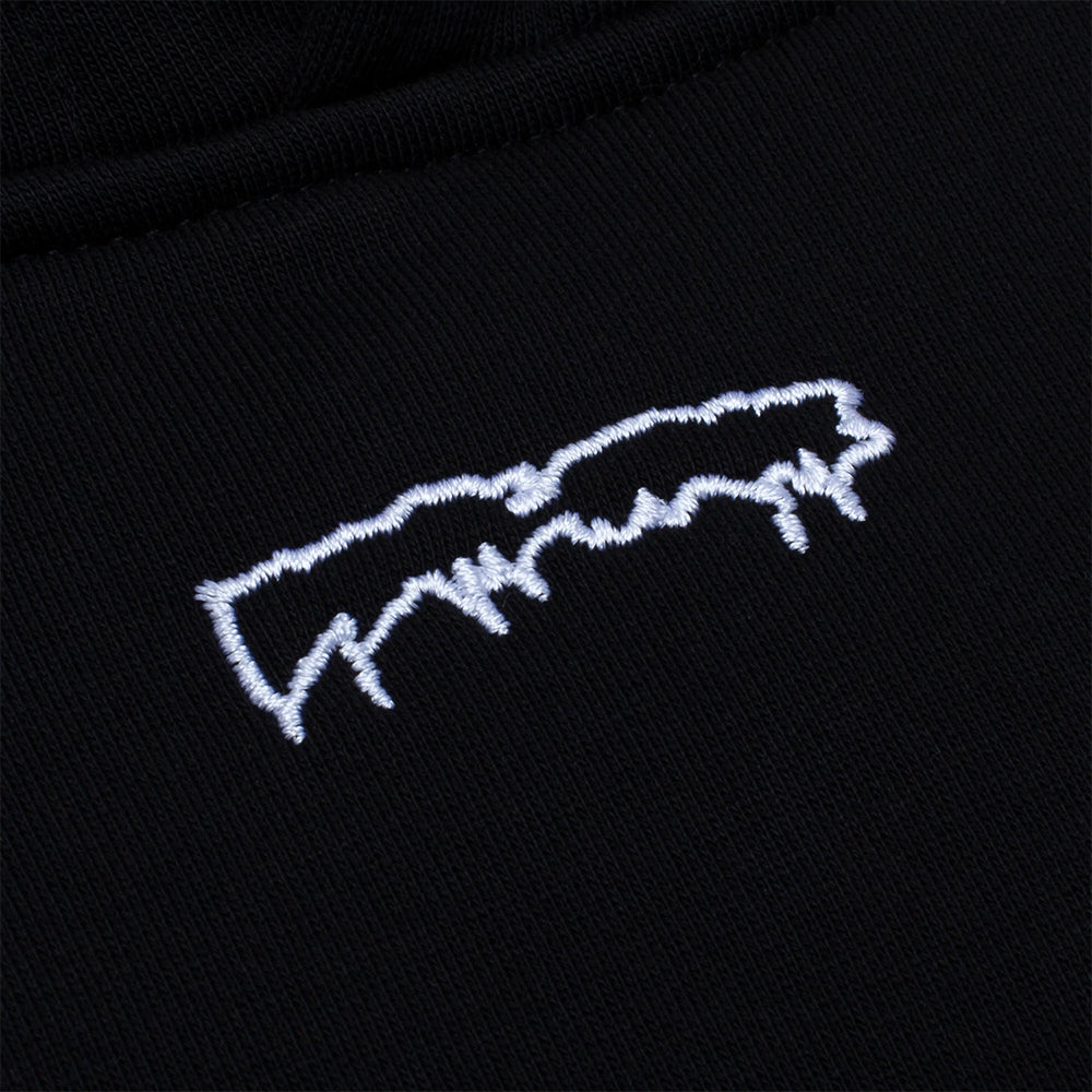 FUCKING AWESOME FUCKING AWESOME OUTLINE DRIP LITTLE LOGO HOOD // BLACK