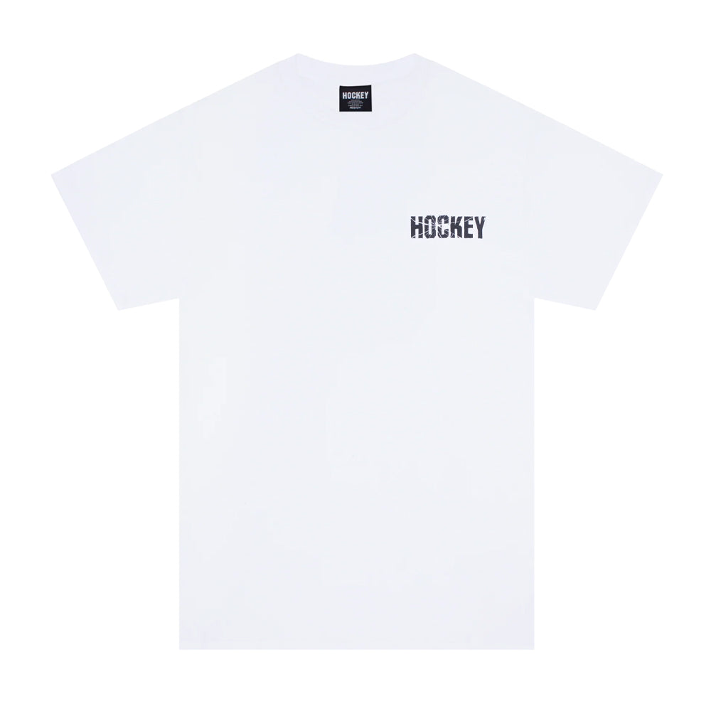 HOCKEY HOCKEY MERE MORTAL TEE // WHITE