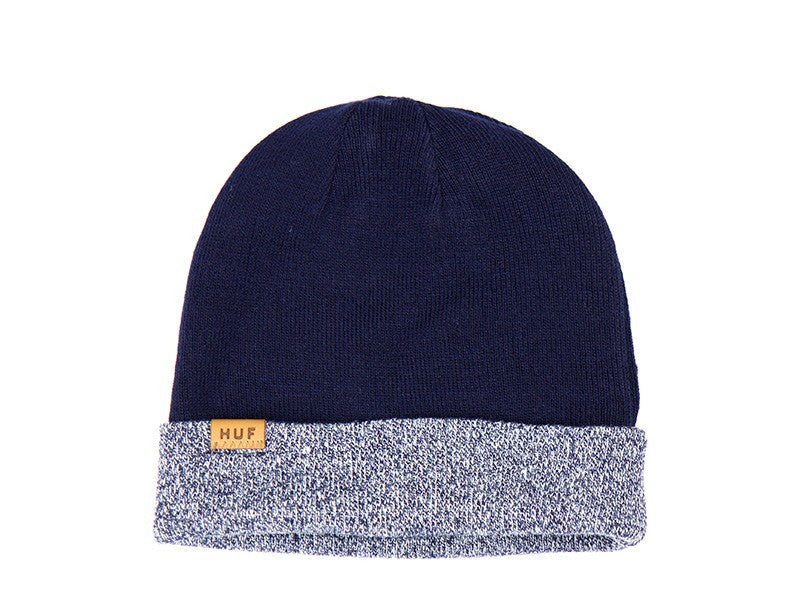 HUF HUF REVERSIBLE MIXED YARN BEANIE // NAVY