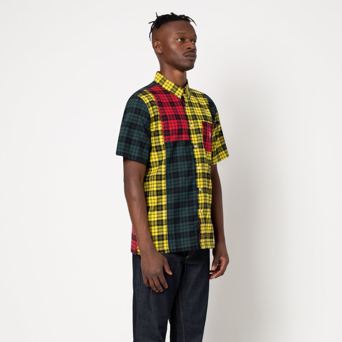 huf bu00067 disorder short sleeve woven shirt multi