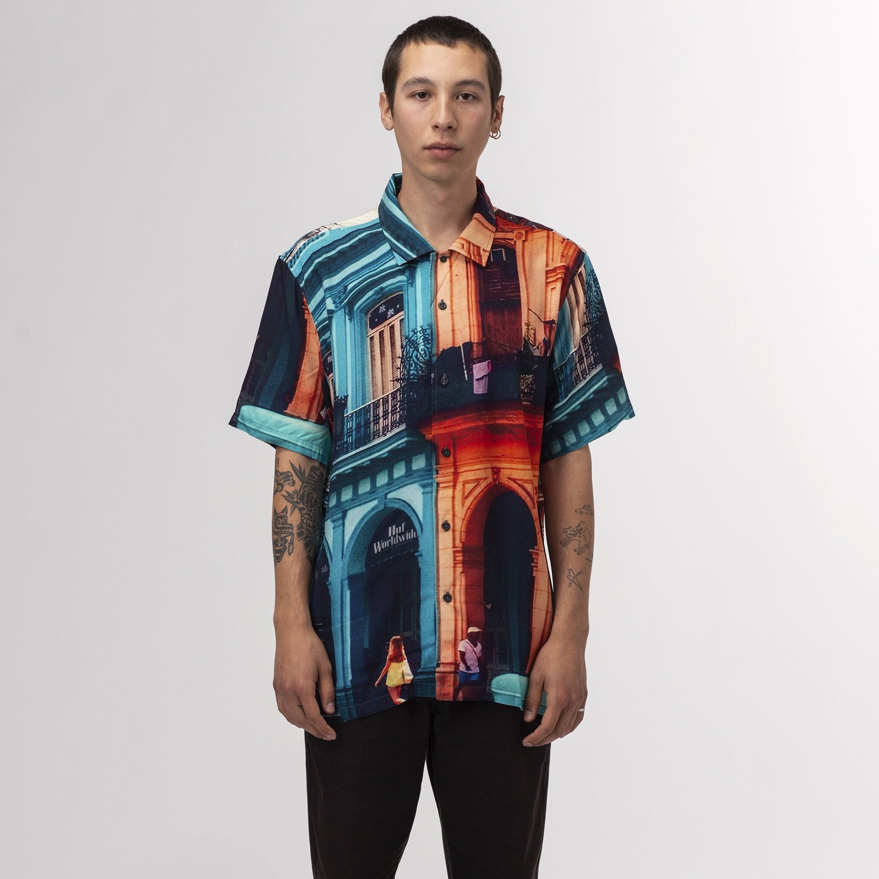 huf bu00073 havana resort ss shirt mint