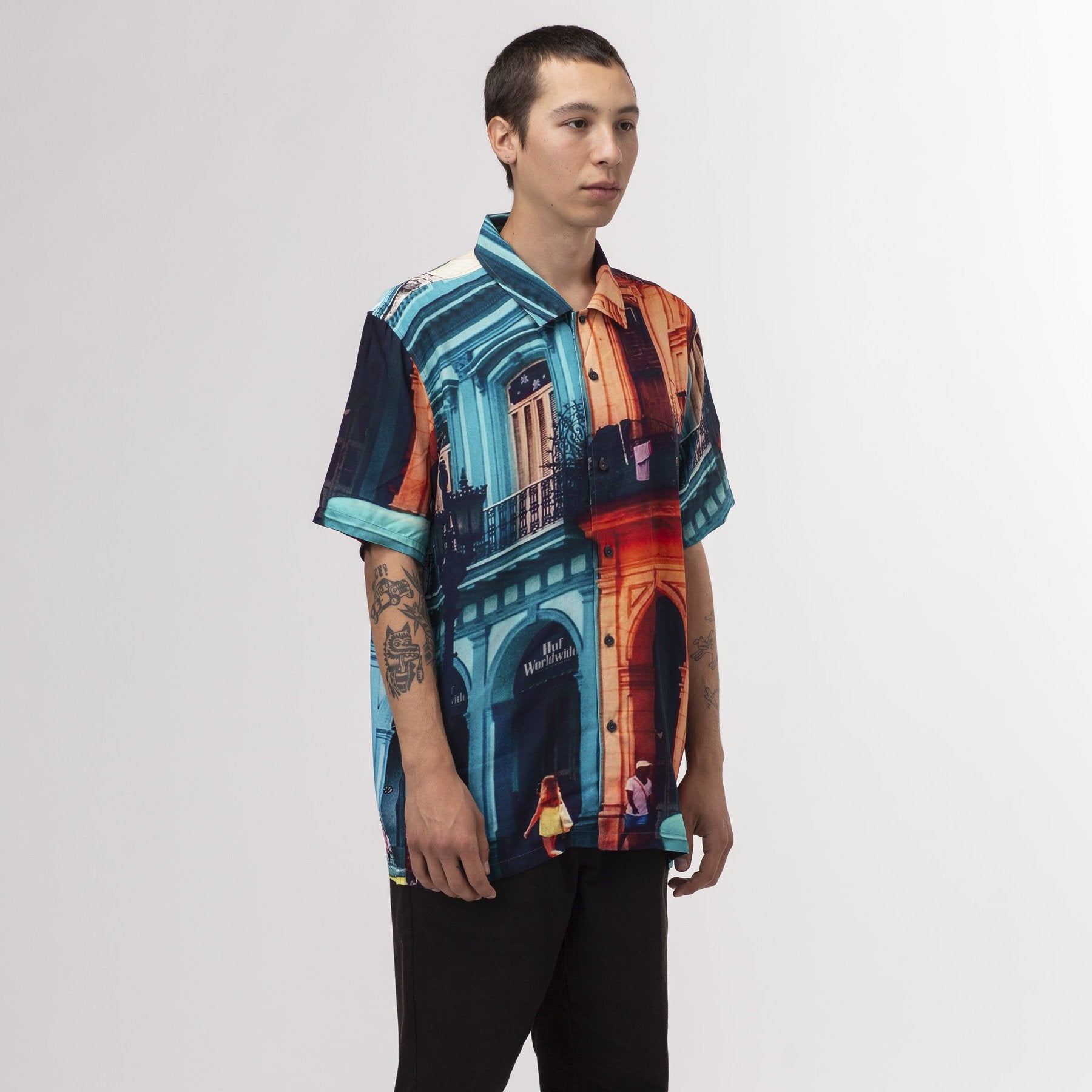 huf bu00073 havana resort ss shirt mint