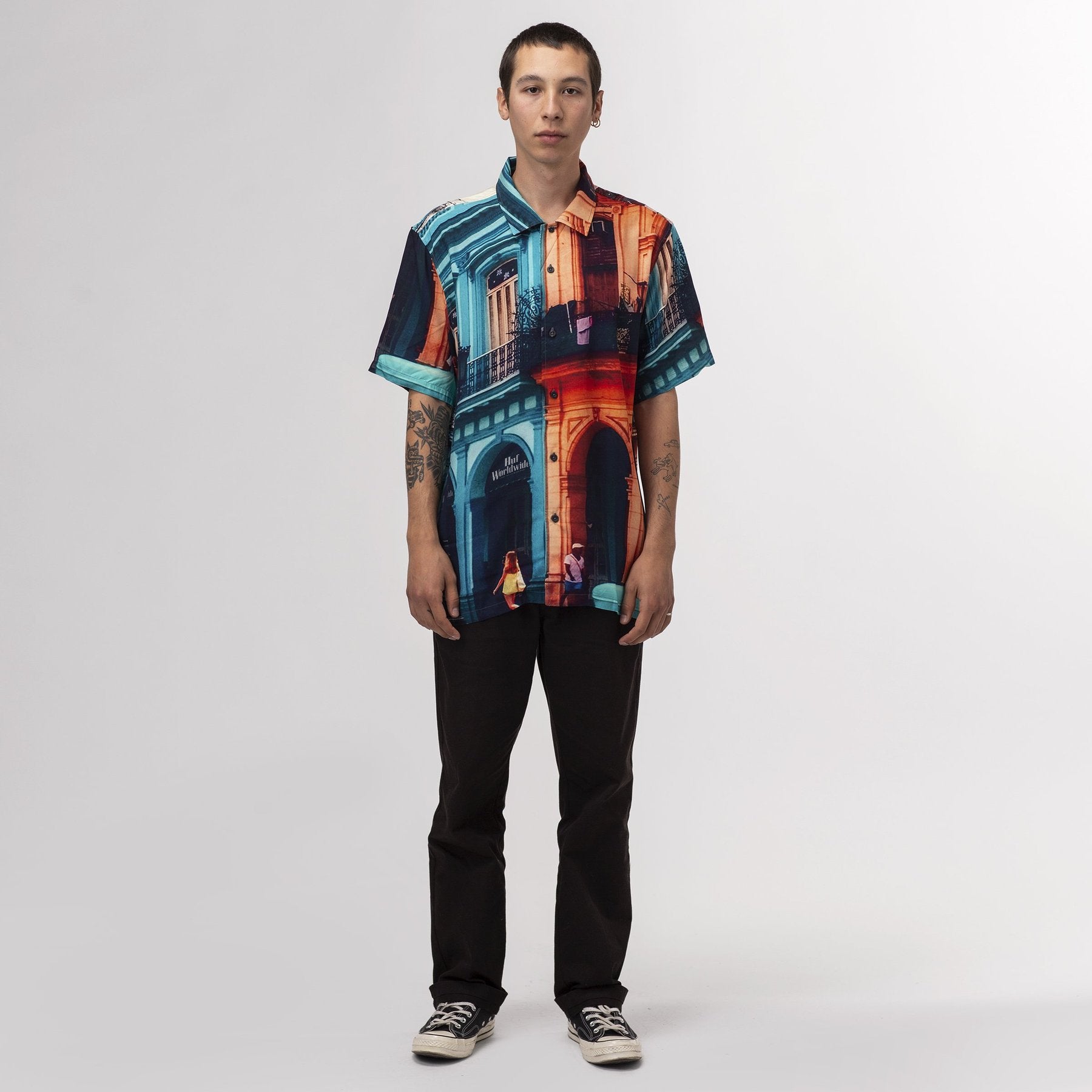 huf bu00073 havana resort ss shirt mint
