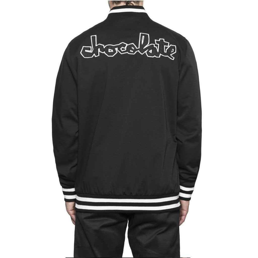 Huf X Chocolate JK63004 Chunk Varsity Jacket Black White