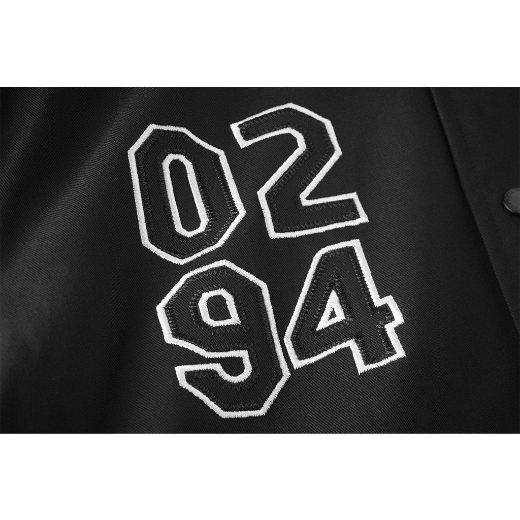 Huf X Chocolate JK63004 Chunk Varsity Jacket Black White