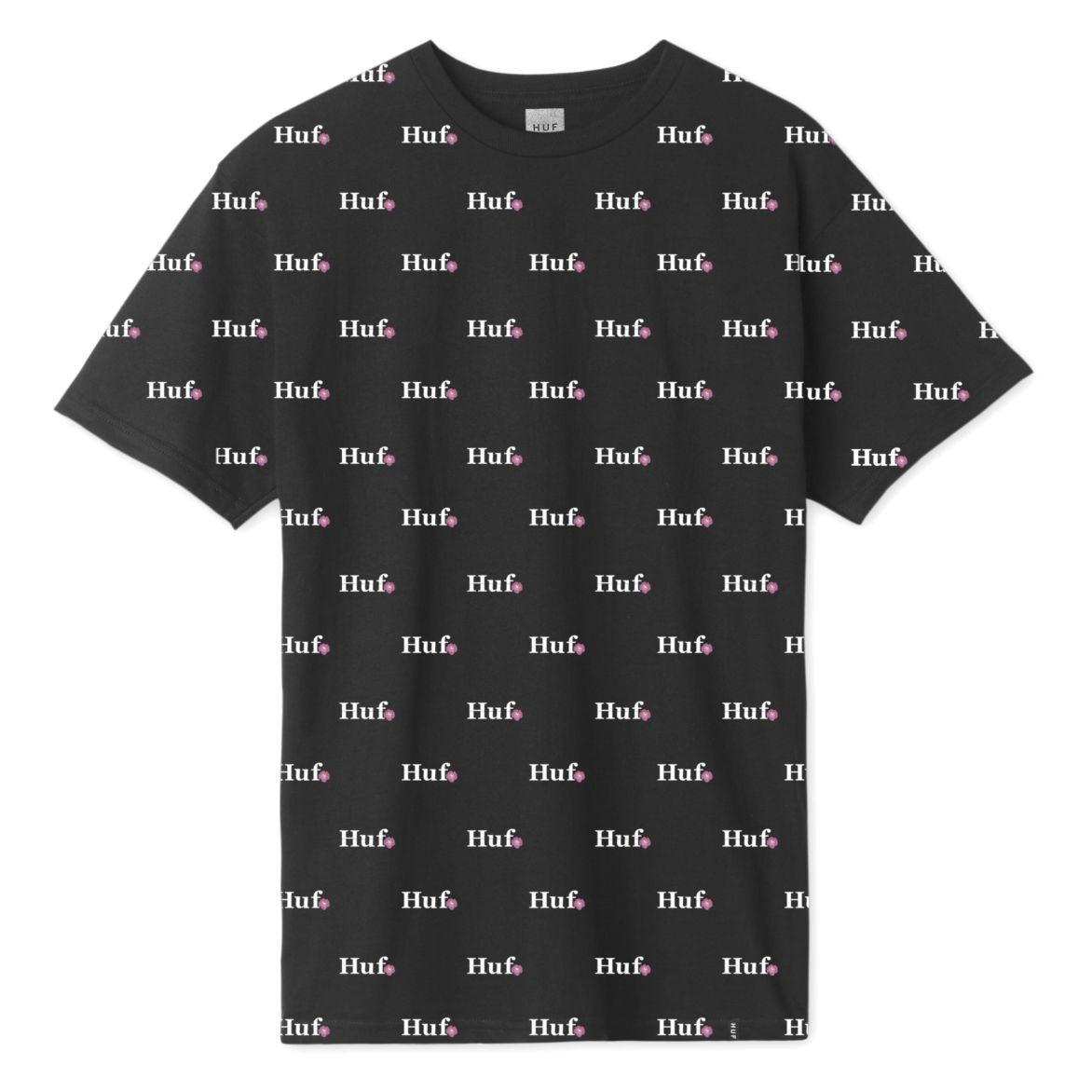 huf ts00708 flower shop all over print t shirt black