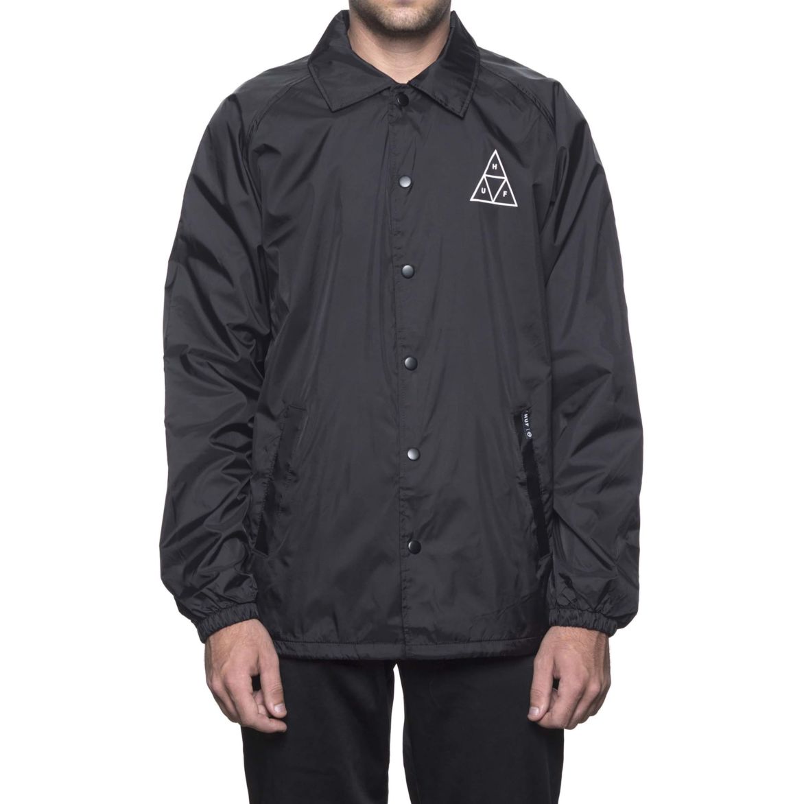 huf jk00116 triple triangle coaches jacket black