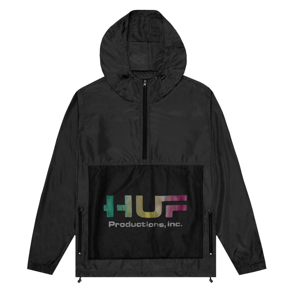 huf jk00147 productions inc anorak jacket black