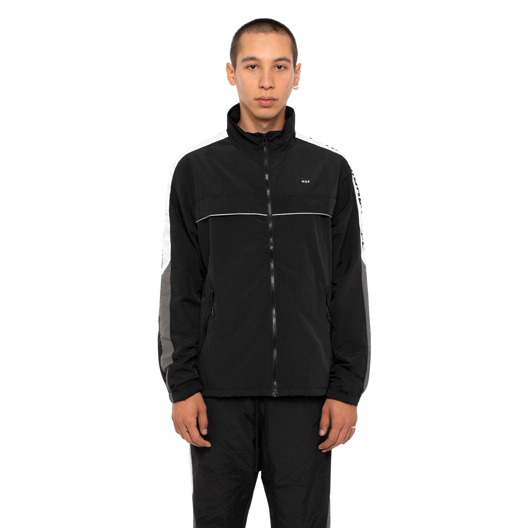 huf jk00184 lewis track jacket black