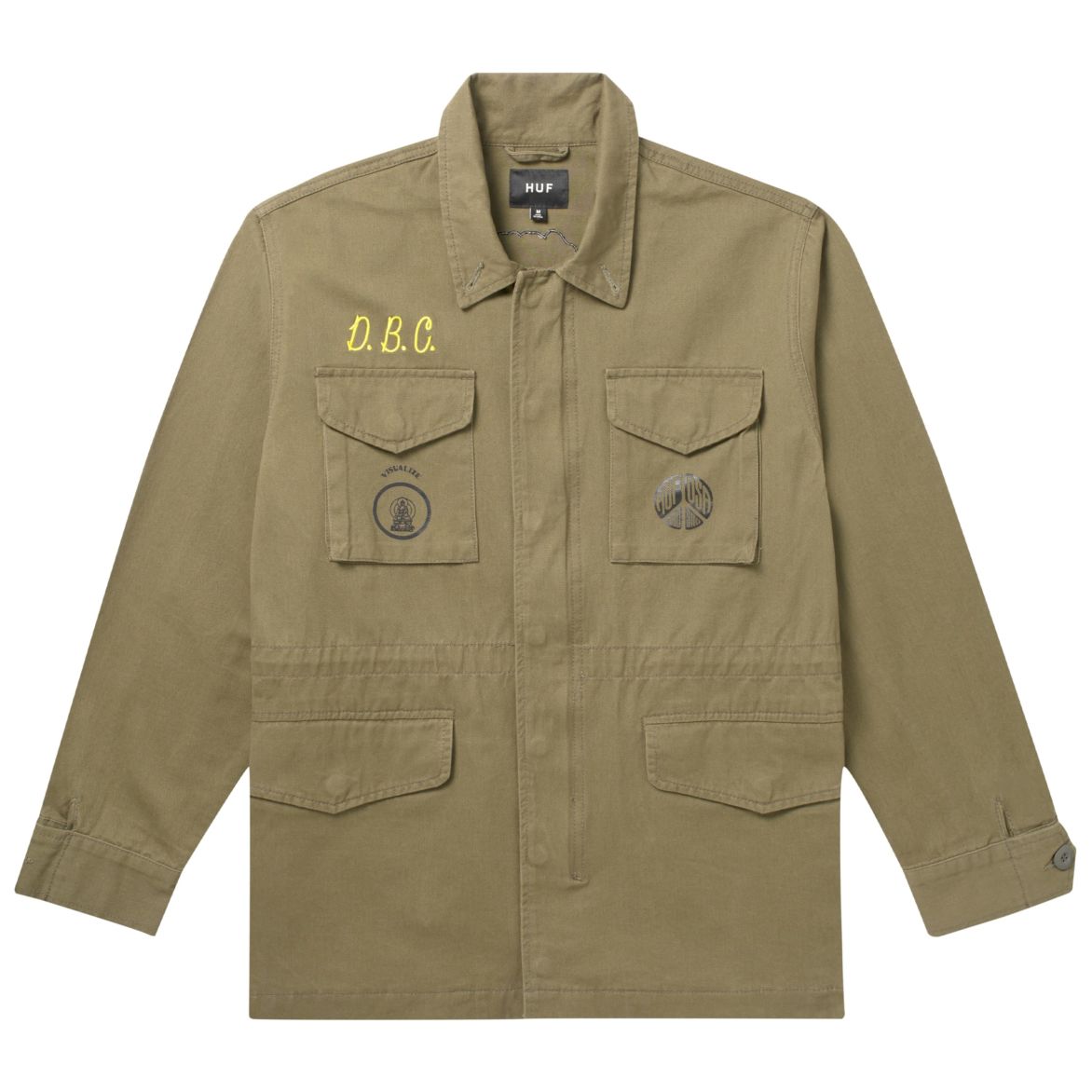 huf jk00208 x woodstock objector m65 jacket olive