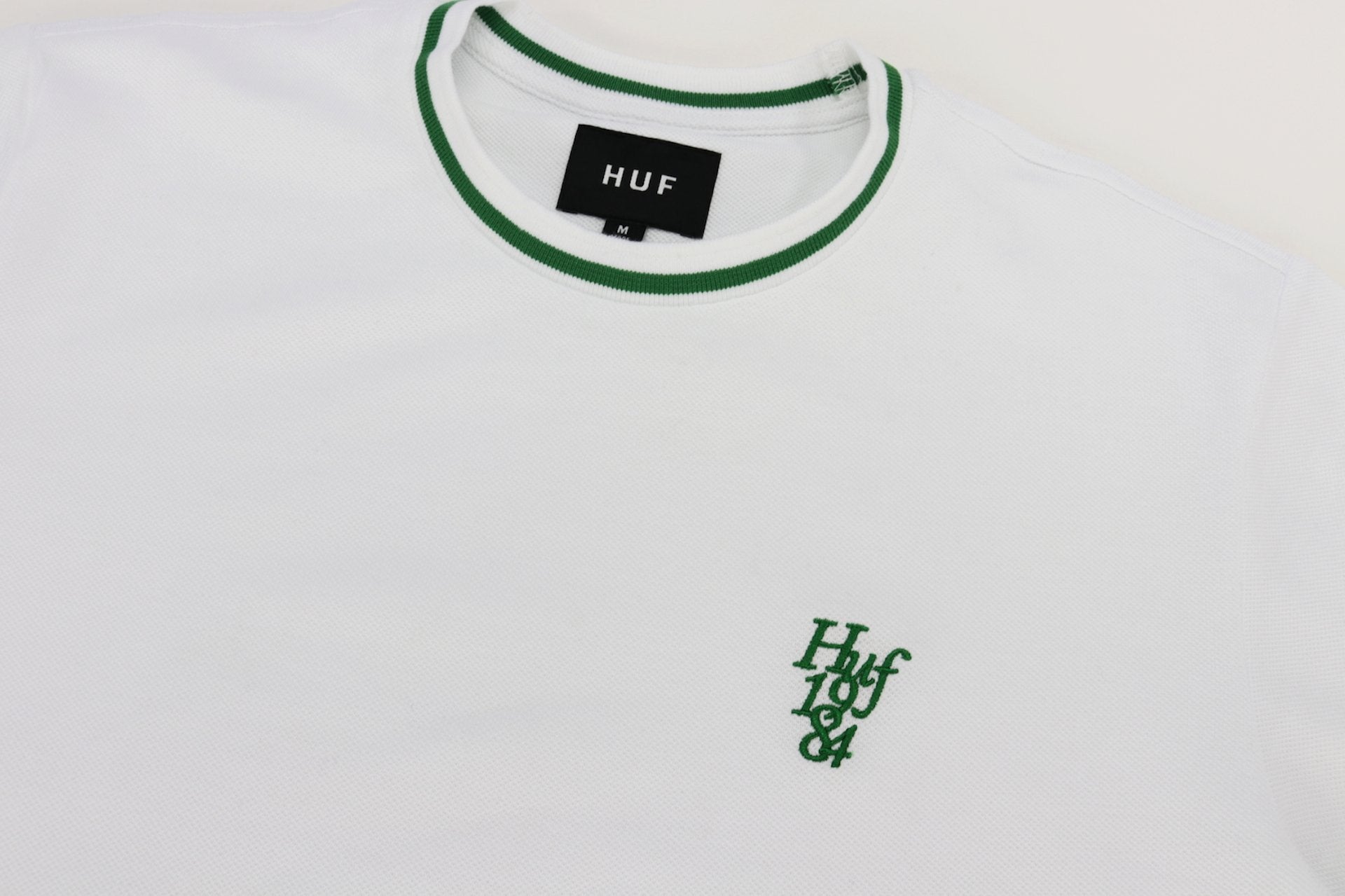 huf kn00032 country club pique crew white