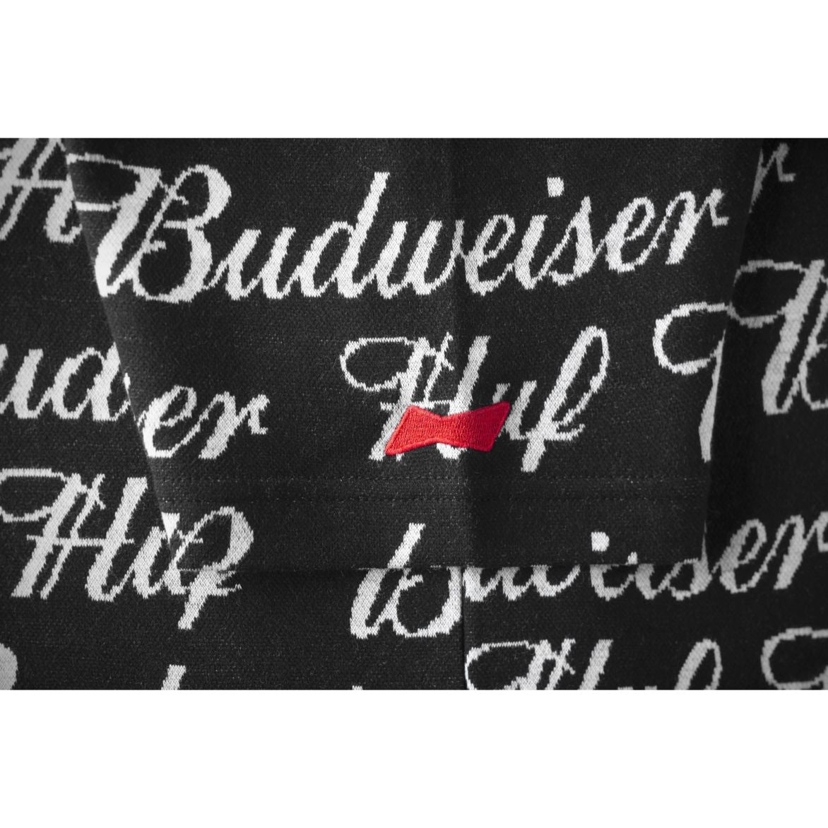 huf kn00106 x budweiser knit top black
