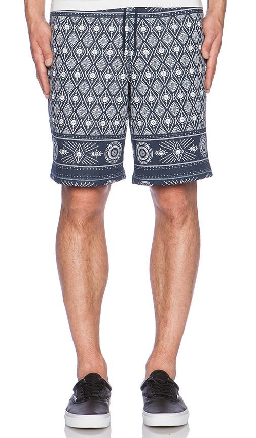 huf kn51016 bandana fleece short navy