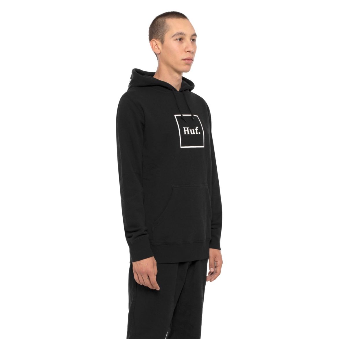 HUF HUF ESSENTIALS BOX LOGO P/O HOODIE // BLACK