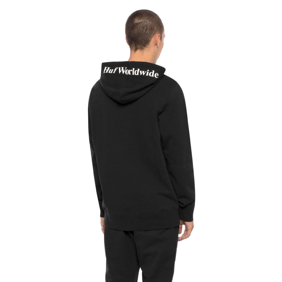 HUF HUF ESSENTIALS BOX LOGO P/O HOODIE // BLACK