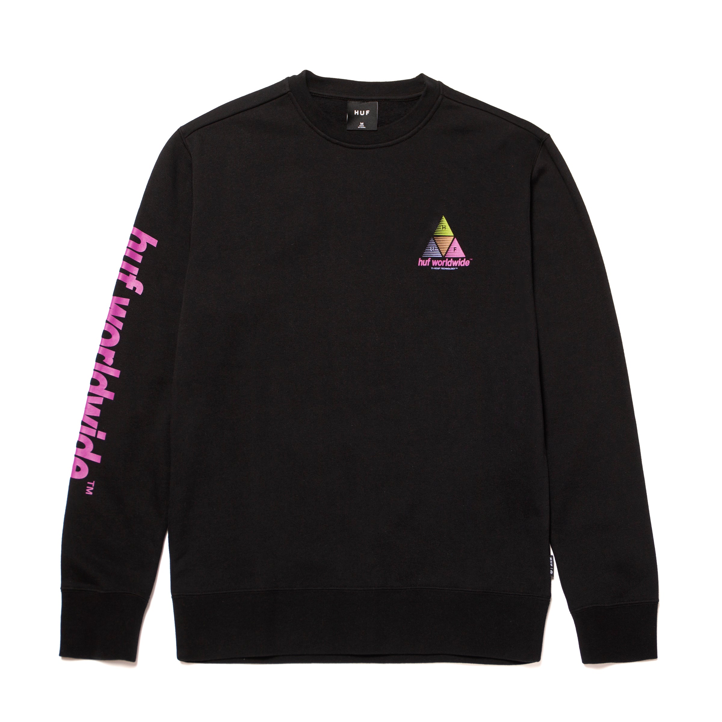 huf pf00376 prism crewneck black