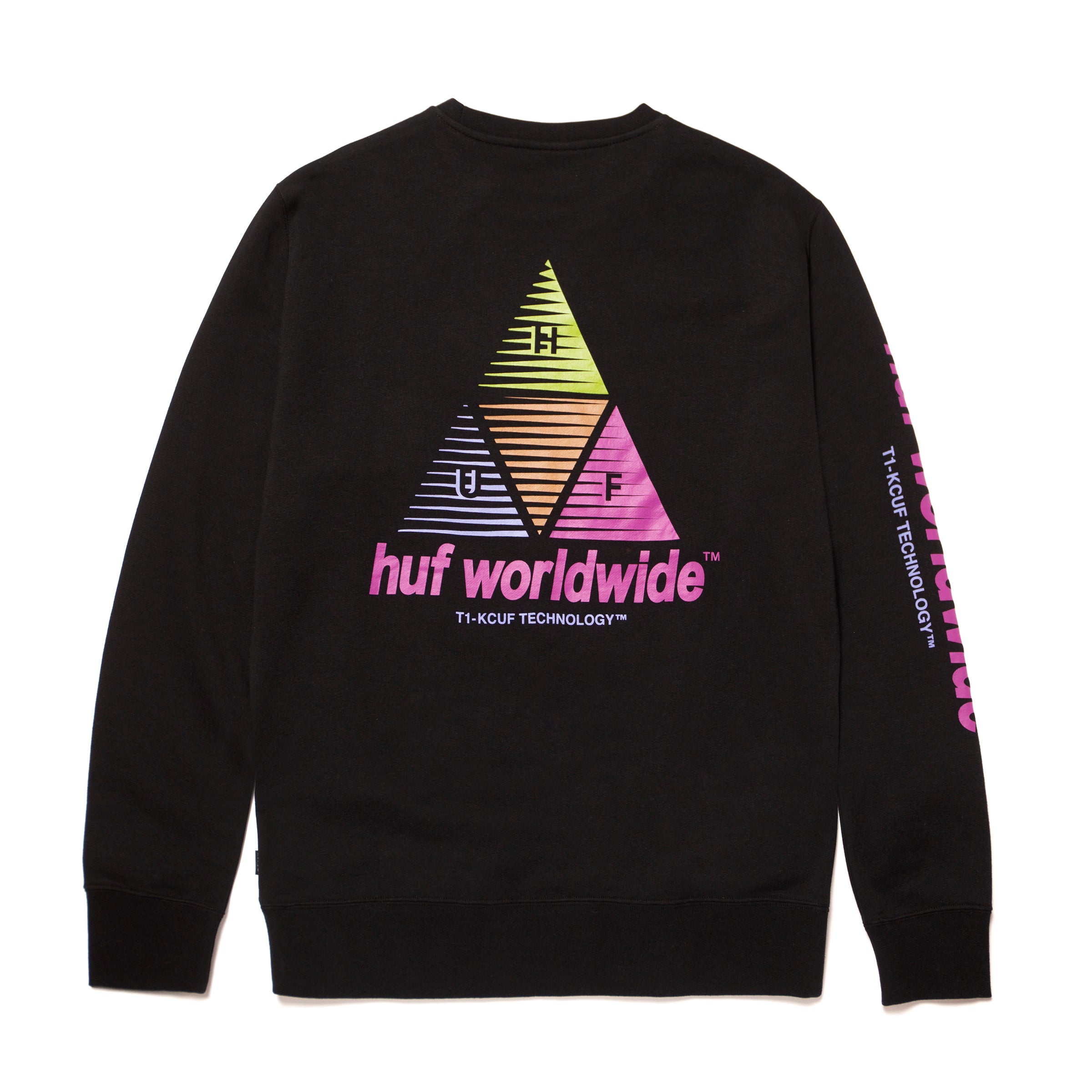 huf pf00376 prism crewneck black
