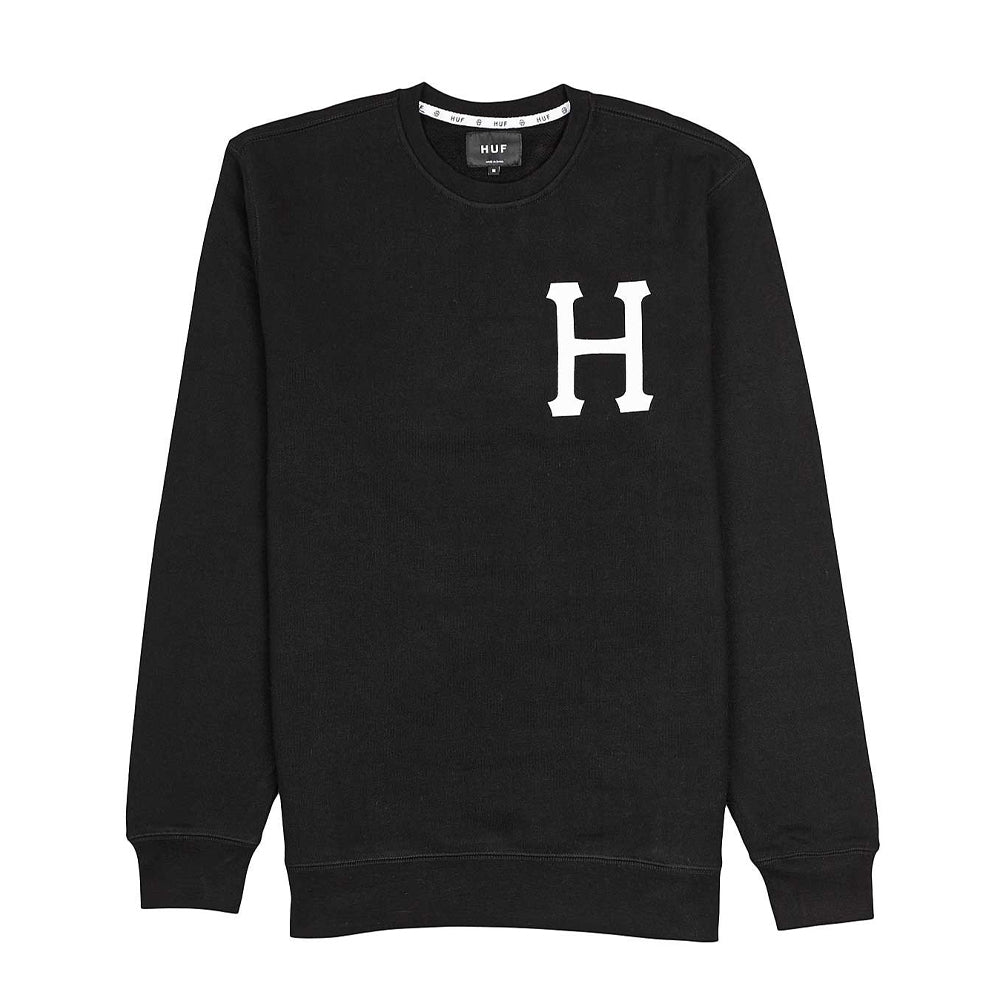 HUF HUF PT FLEECE CREW // BLACK