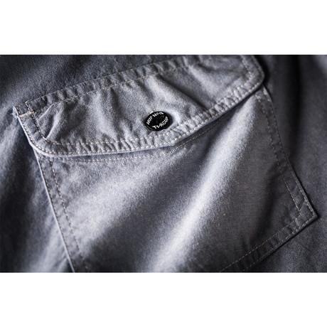 huf ht51001 huf rush hour chambray ls shirt black black