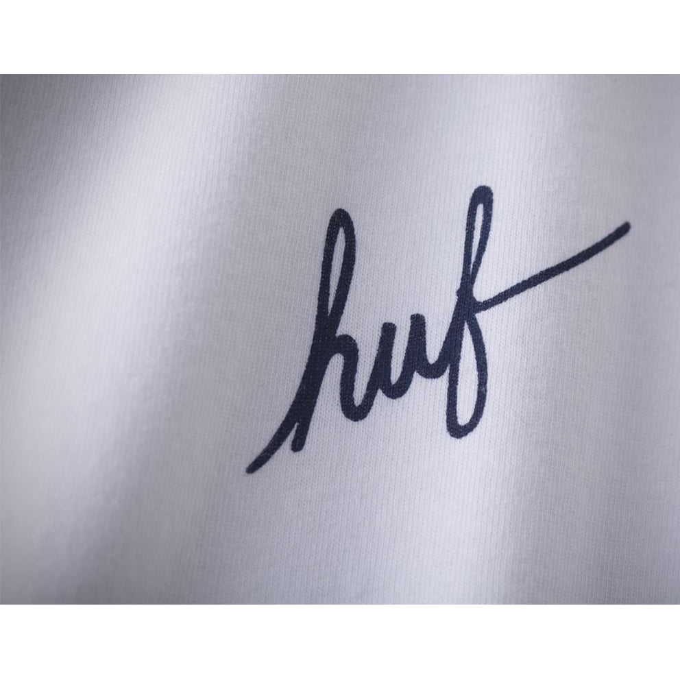 huf ts00021 script henley tee whitenavy