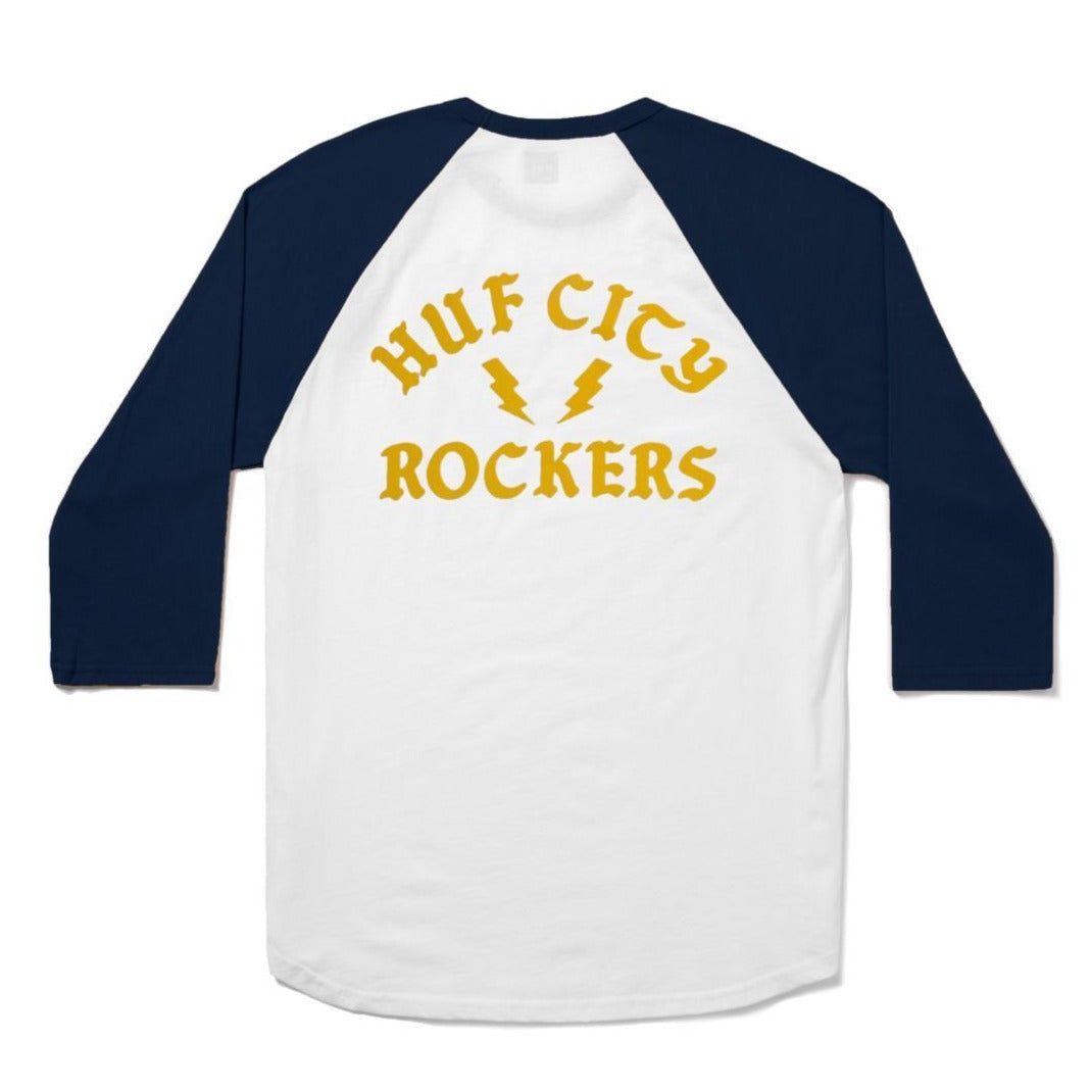 huf ts00092 rockers raglan whitenavy