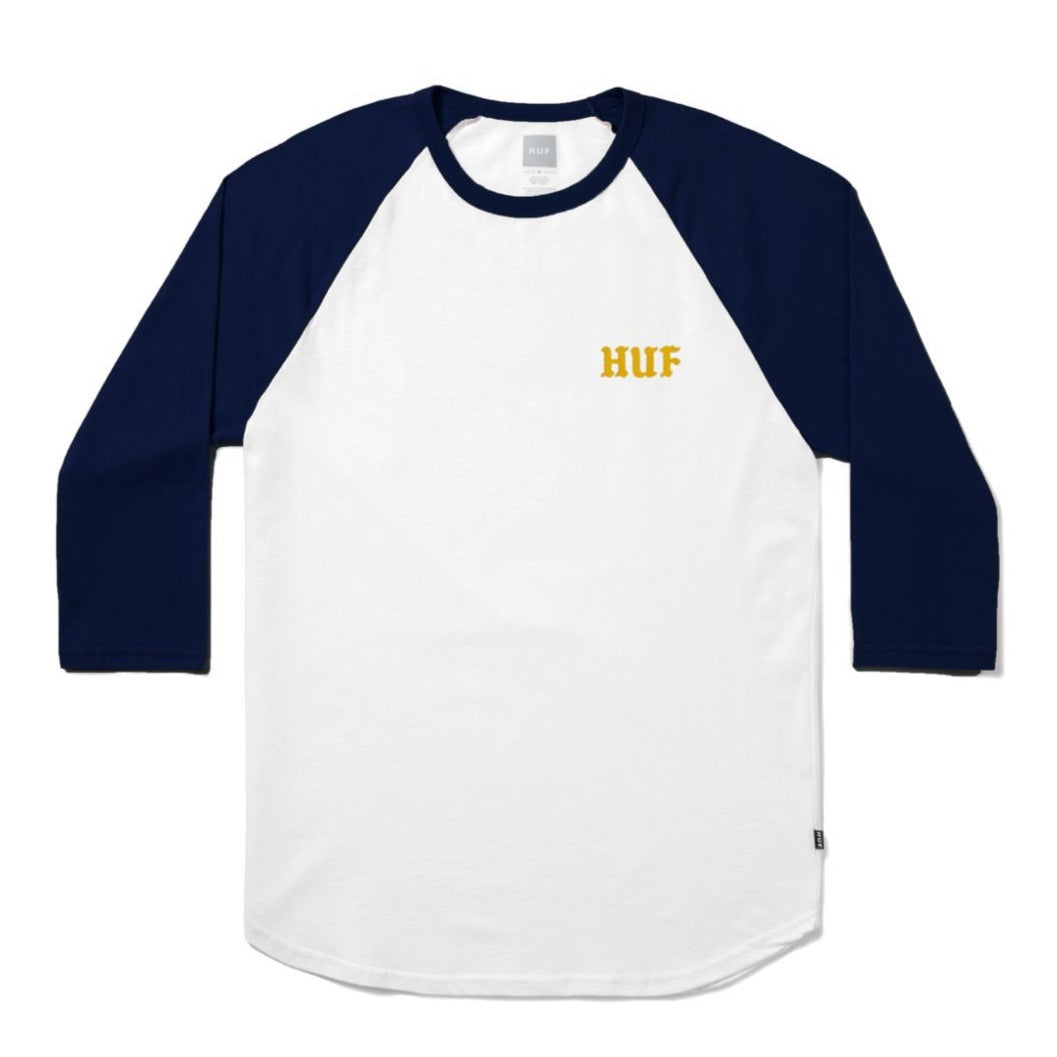 huf ts00092 rockers raglan whitenavy