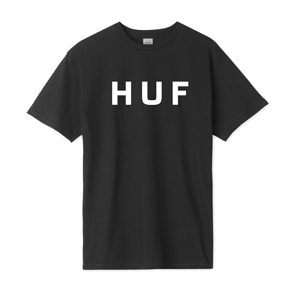HUF HUF ESSENTIALS OG LOGO S/S TEE // BLACK