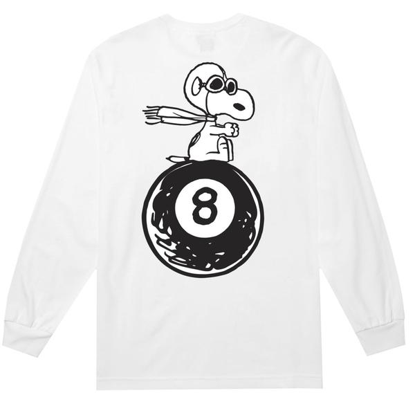 huf ts00643 x peanuts flying ace ls tee white
