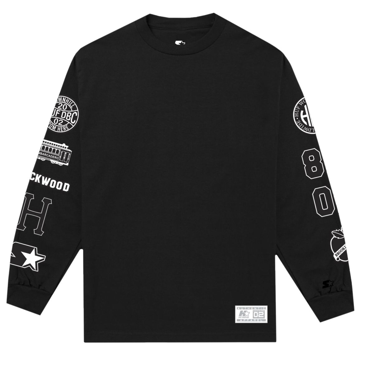 huf ts00830 x starter badges ls tee black