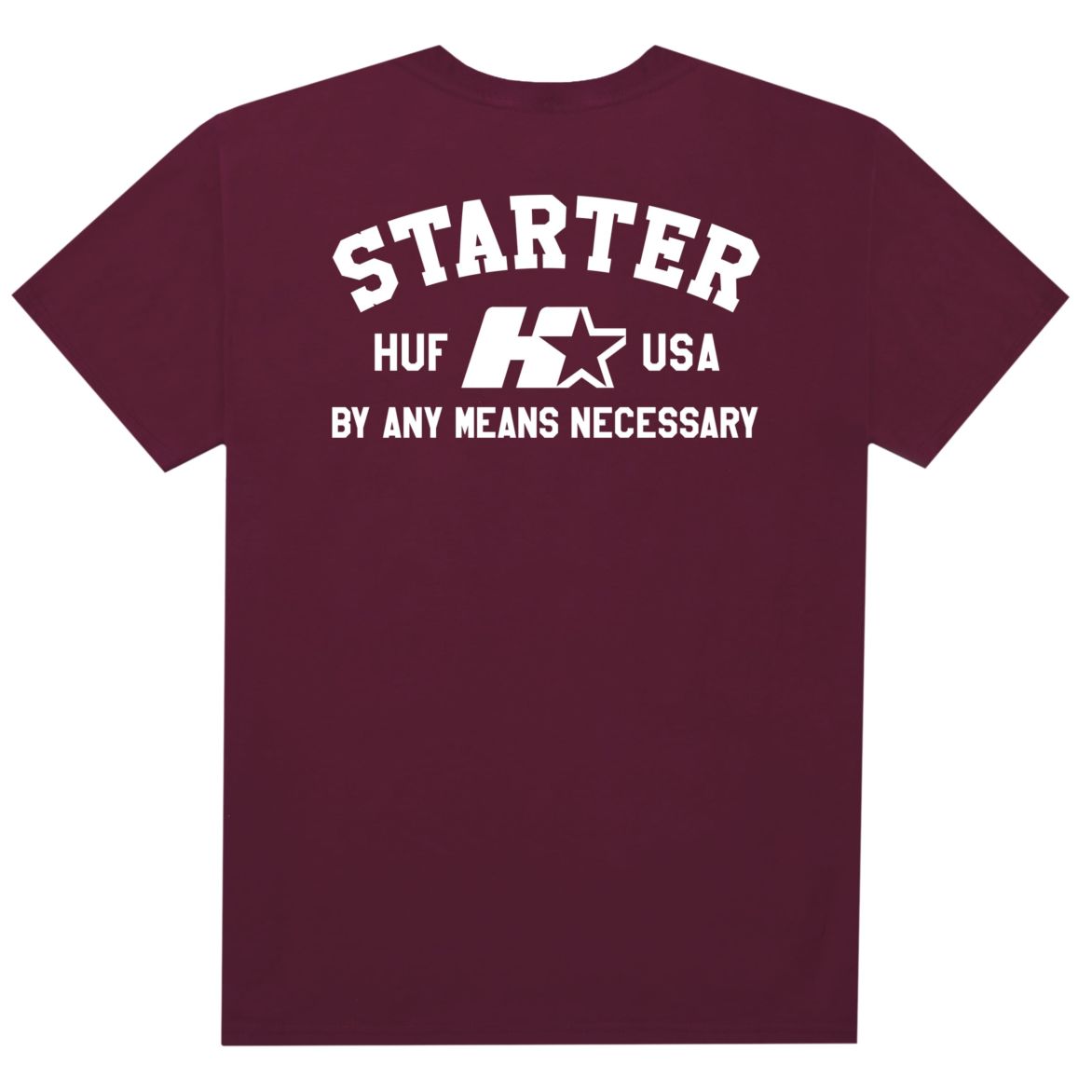 huf ts00832 x starter arch ss tee burgundy
