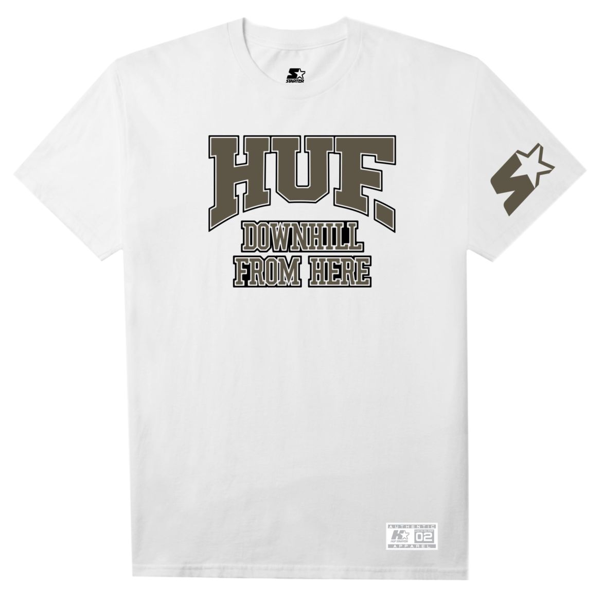 huf ts00834 x starter downhill ss tee white