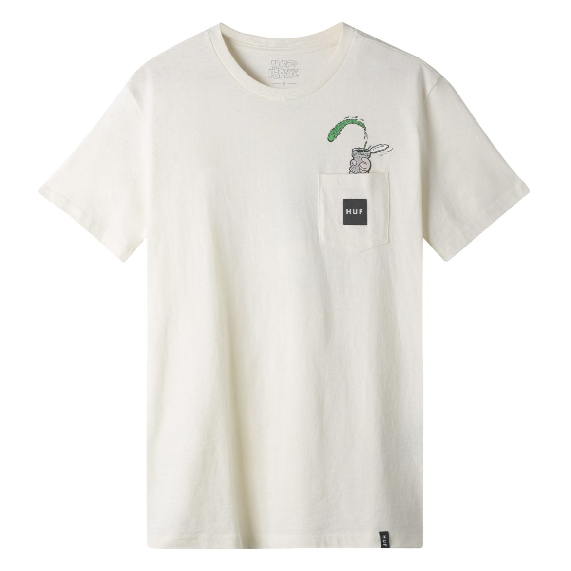 huf ts00848 x popeye popeye pocket t shirt cream