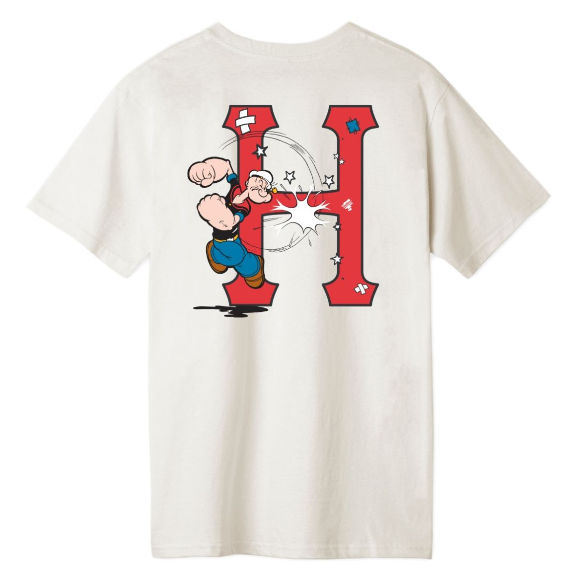 huf ts00852 x popeye popeye classic h t shirt cream