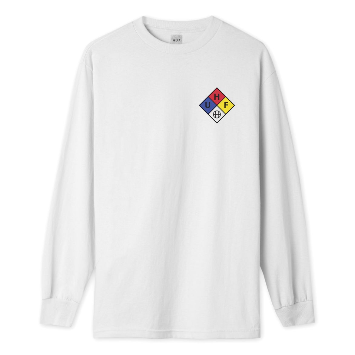 huf ts00873 hazard long sleeve t shirt white
