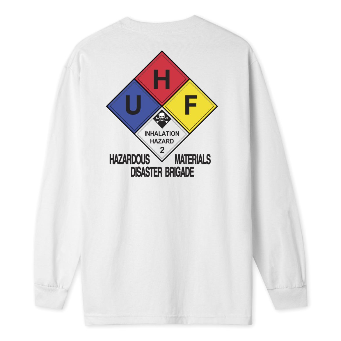 huf ts00873 hazard long sleeve t shirt white