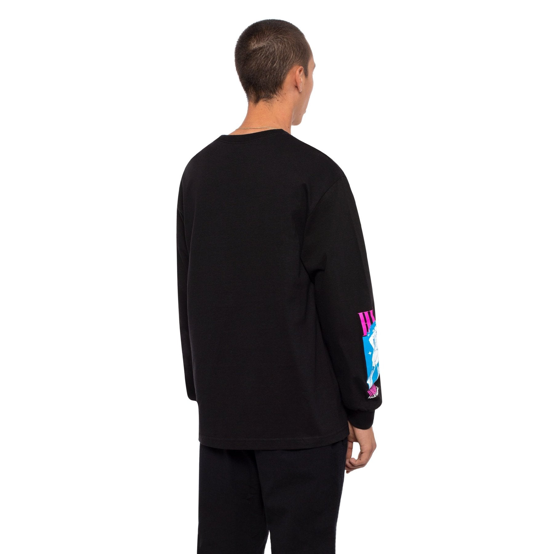 huf ts00883 adult ent long sleeve t shirt black