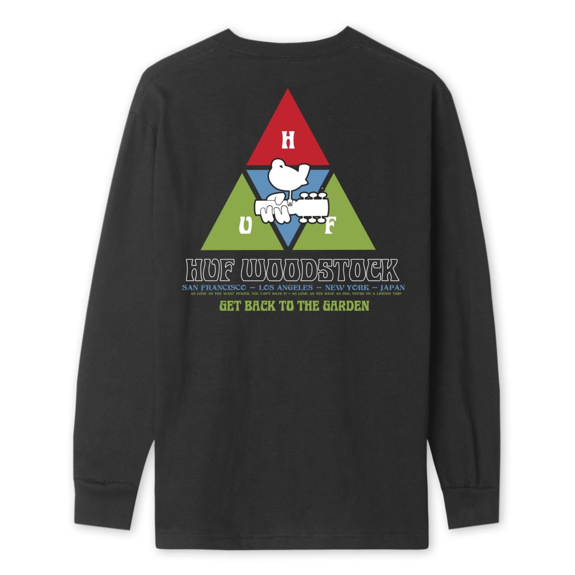 huf ts00979 x woodstock peaking ls tee black